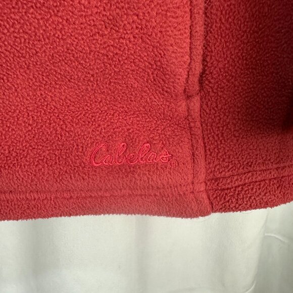 Cabelas Womens Polartec Red Fleece Jacket Size XL Full Zip Polyester Outerwear - Picture 9 of 9